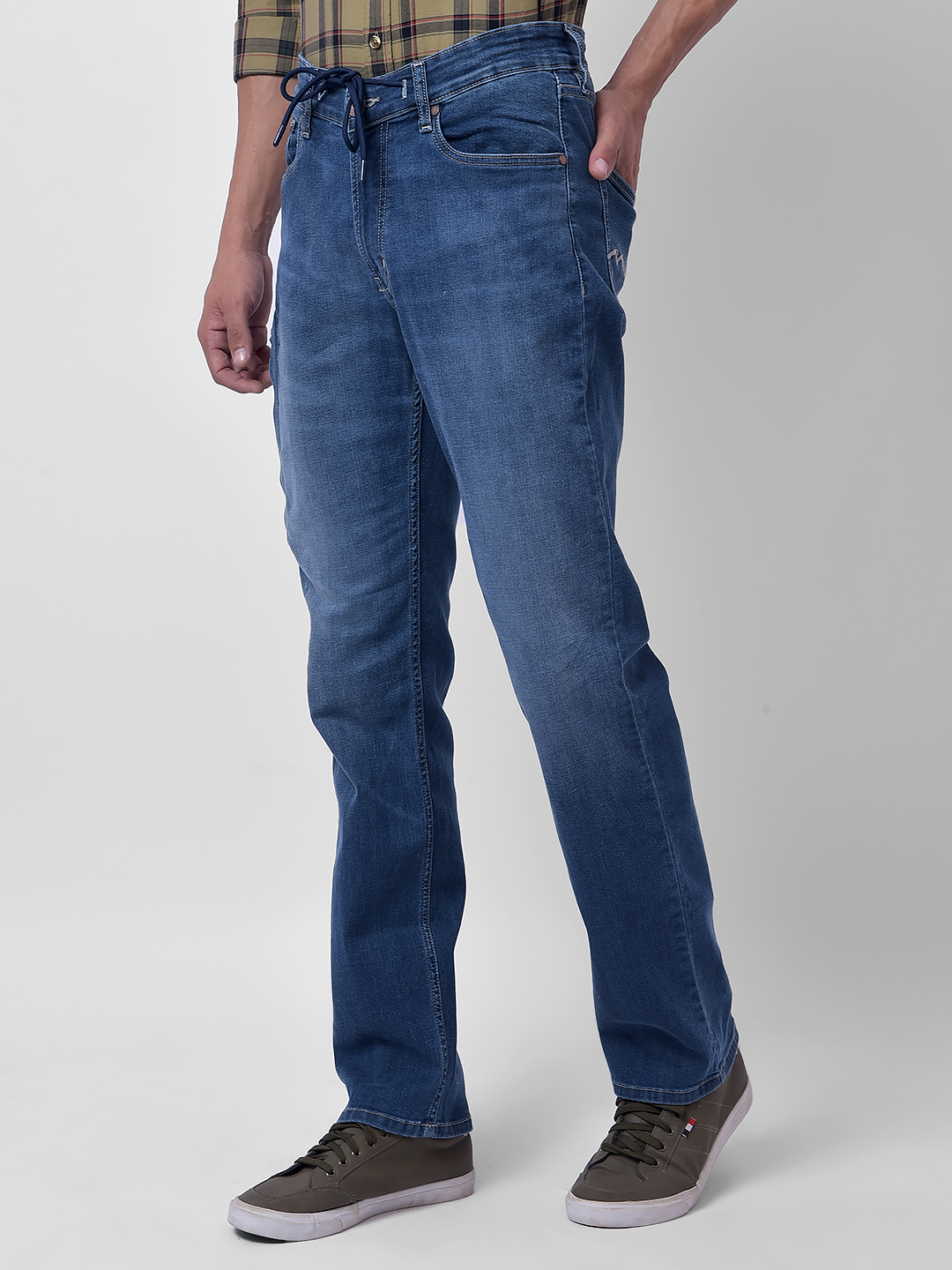 Numero Uno Men Packable Blue Regular Fit Sustainable Jeans
